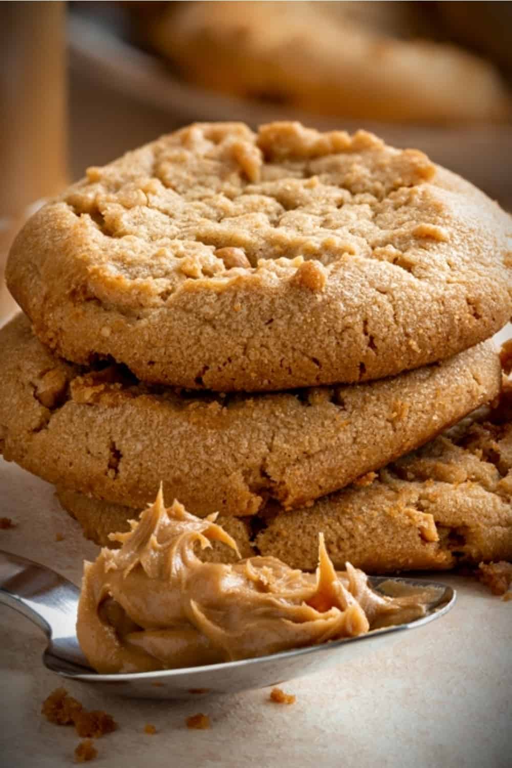 cookie butter in a spoon