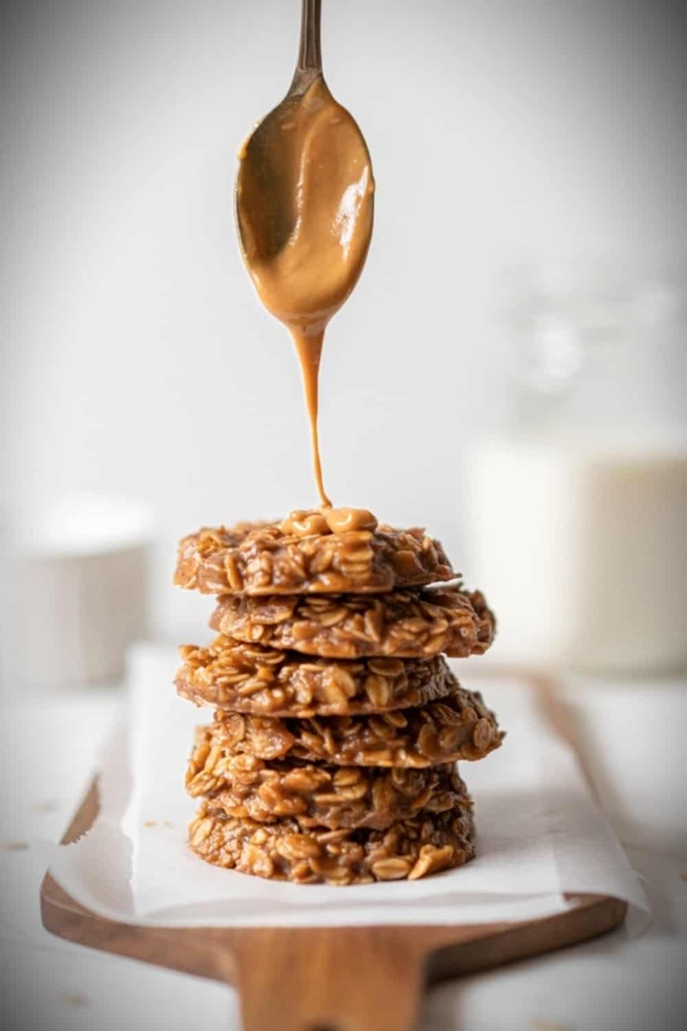 cookies with butter leaking from spoon