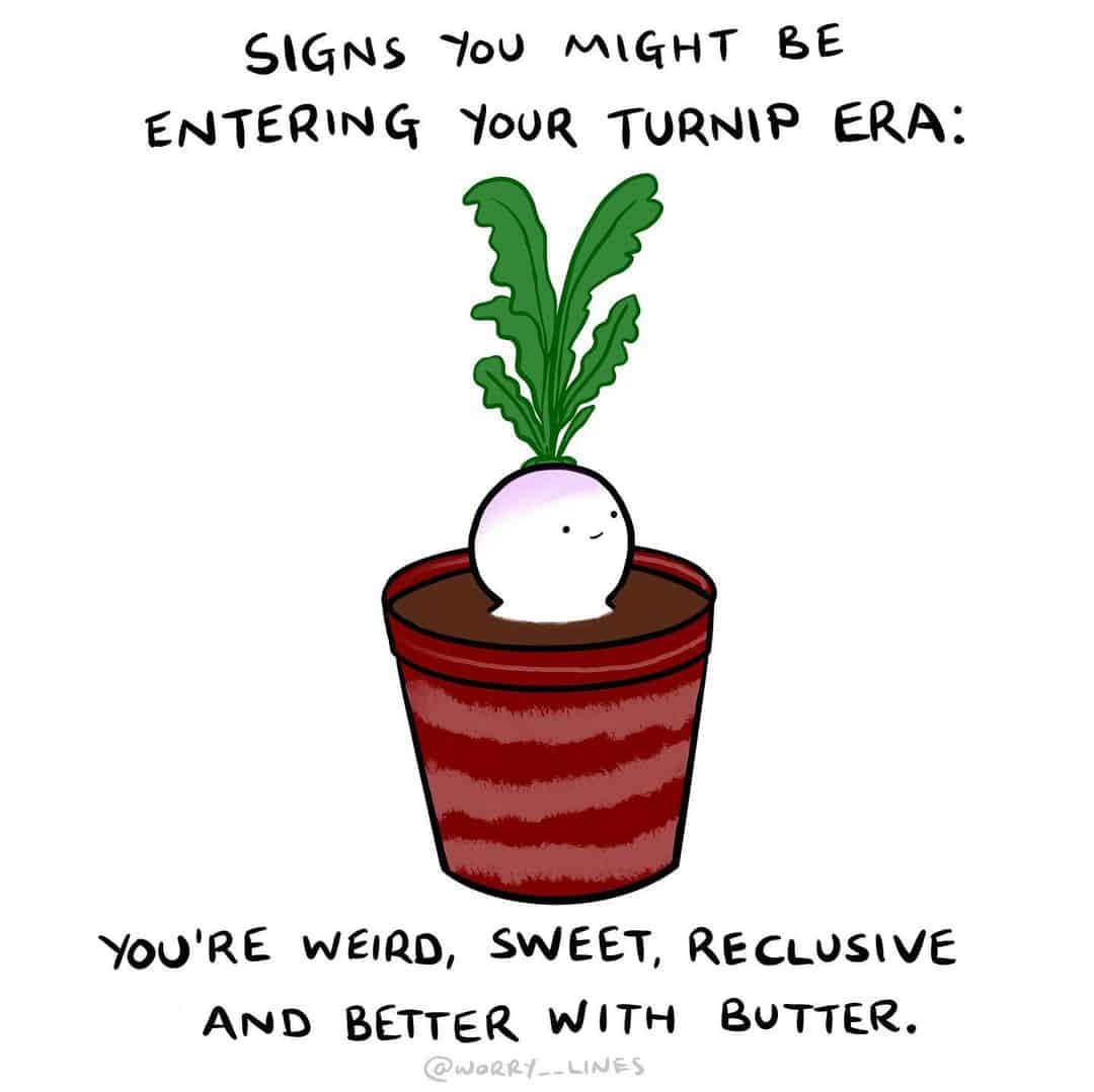 funny illustration about turnips