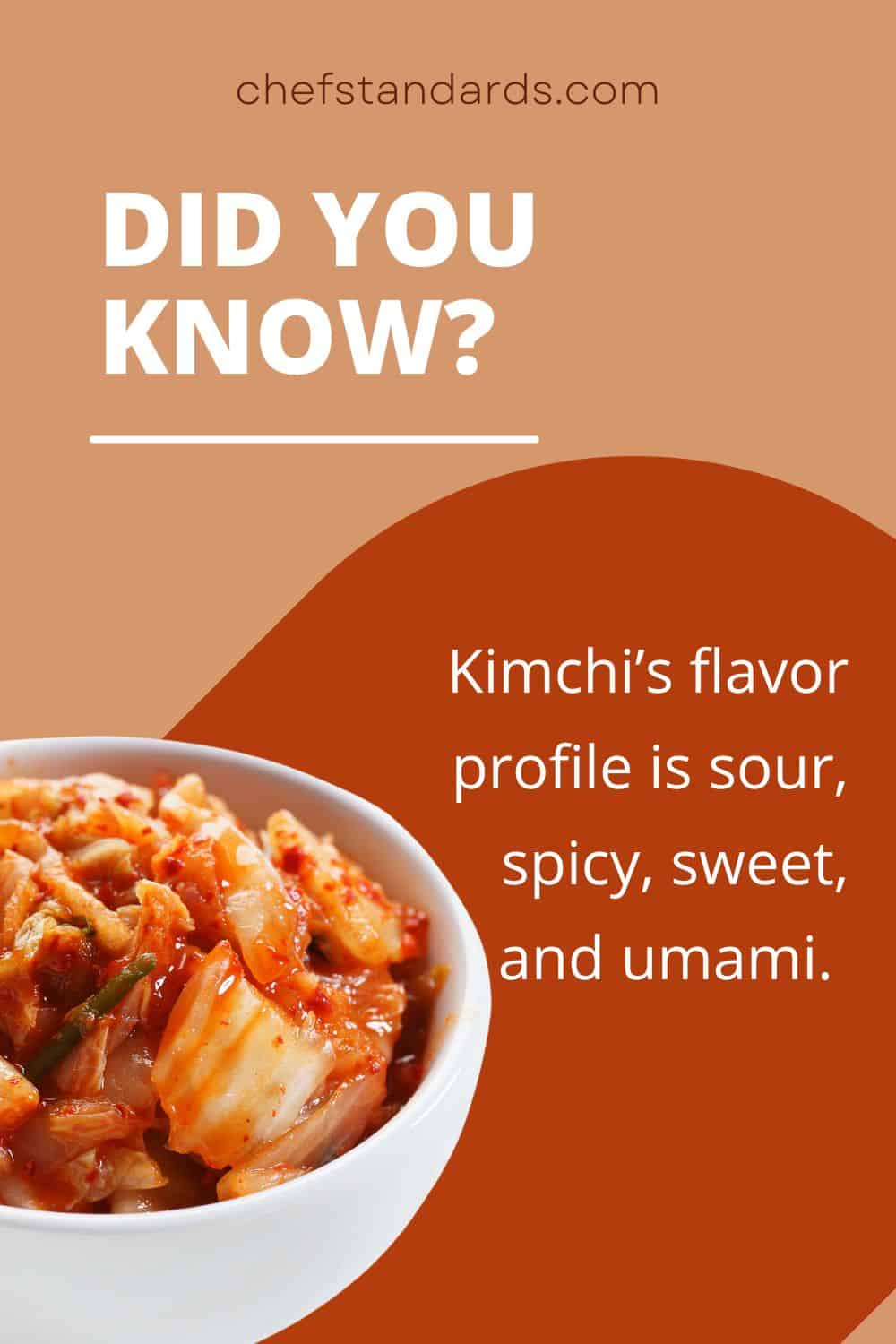 infografía del sabor del kimchi