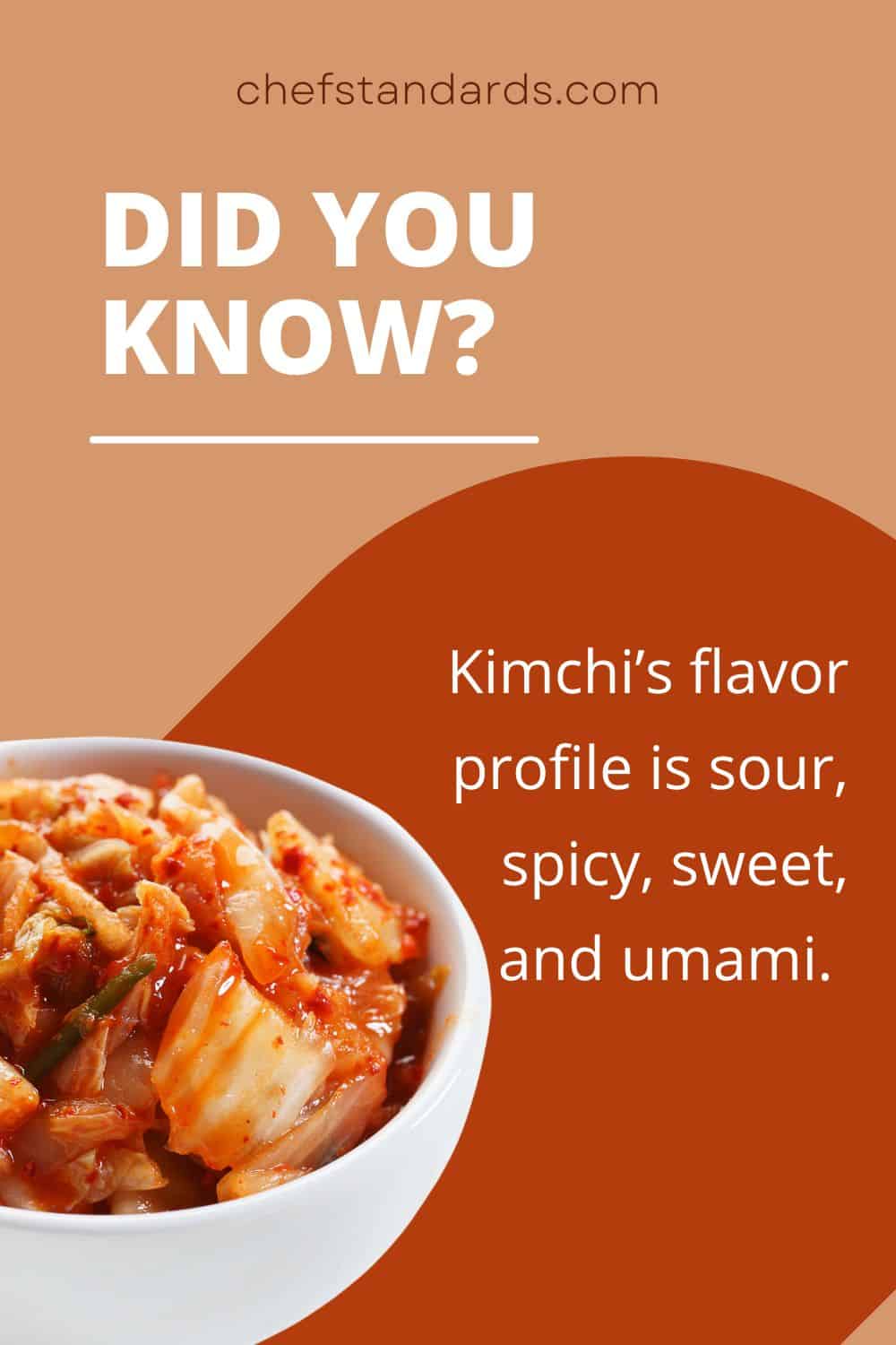 infográfico sobre o sabor do kimchi