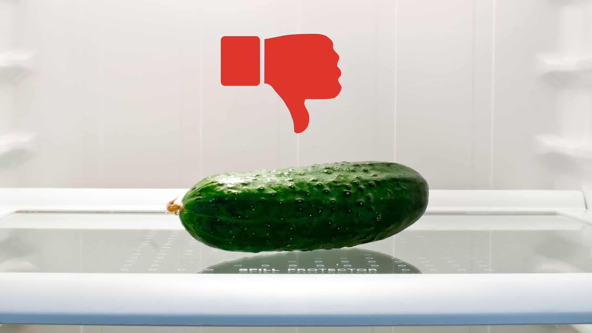 cucumber in the fridge