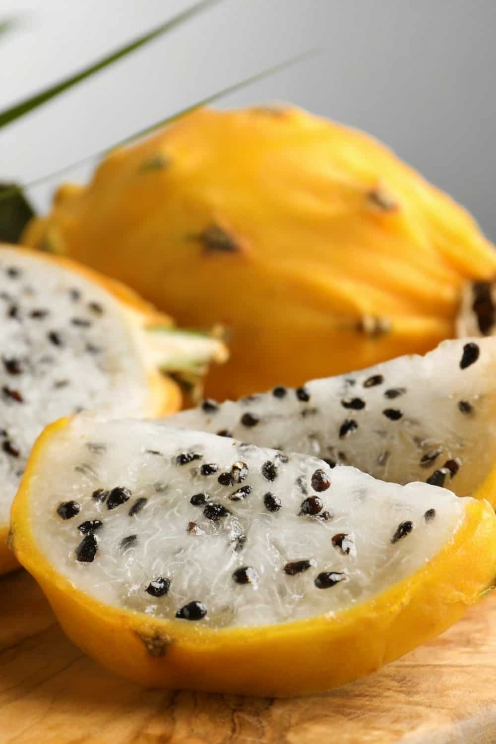 ripe Pitaya on a wooden board