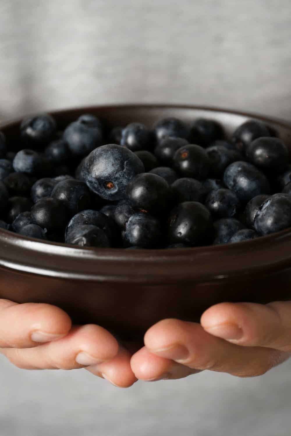 mulher segurando uma tigela de açaí