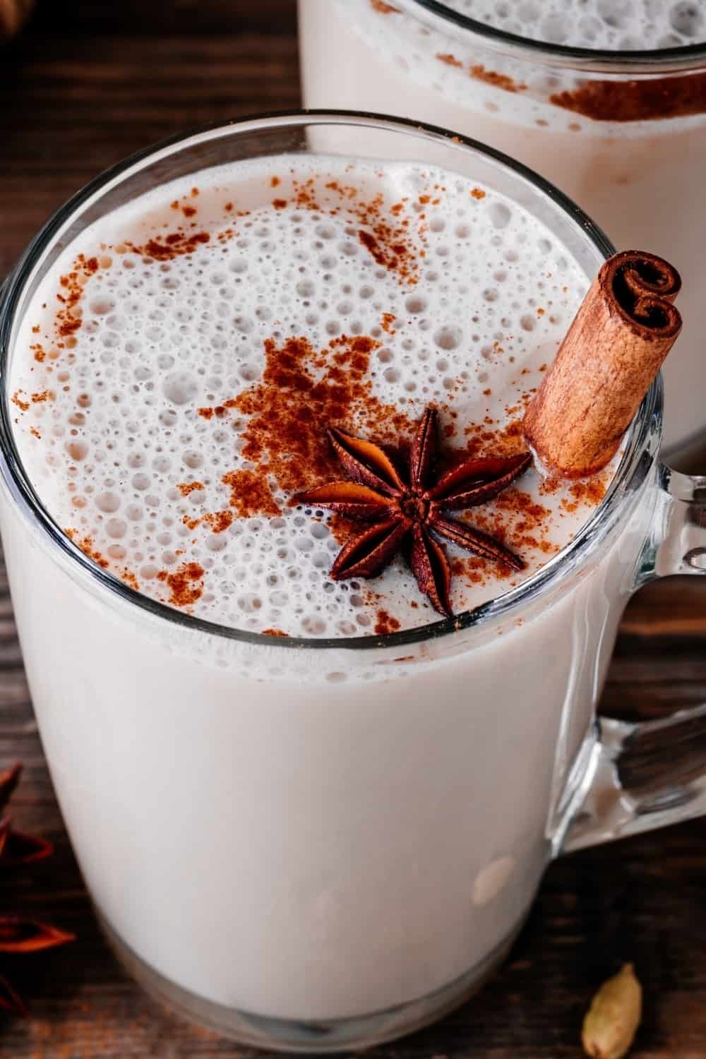 Homemade Chai Tea Latte with anise and cinnamon