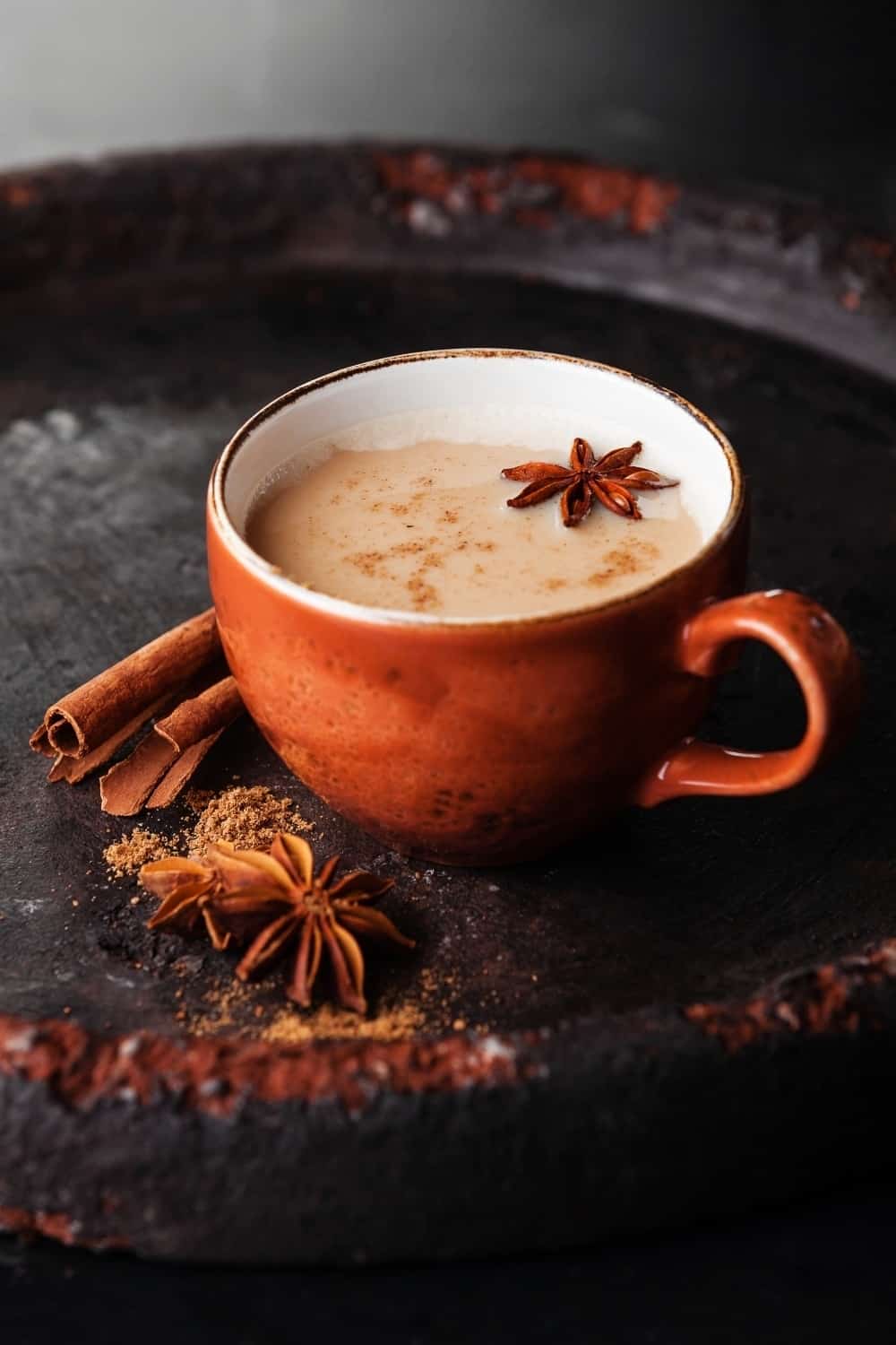 Indian masala tea with spices