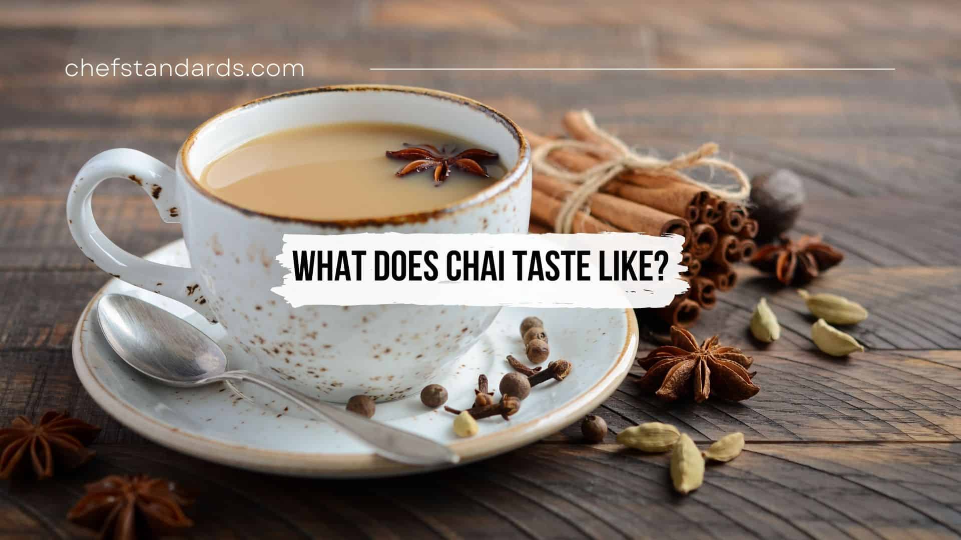 photo of chai in a white mug