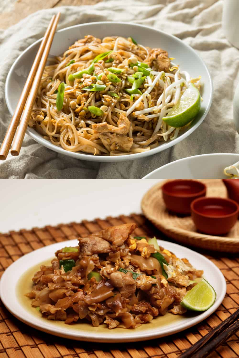 different noodles used in pad see ew vs pad thai