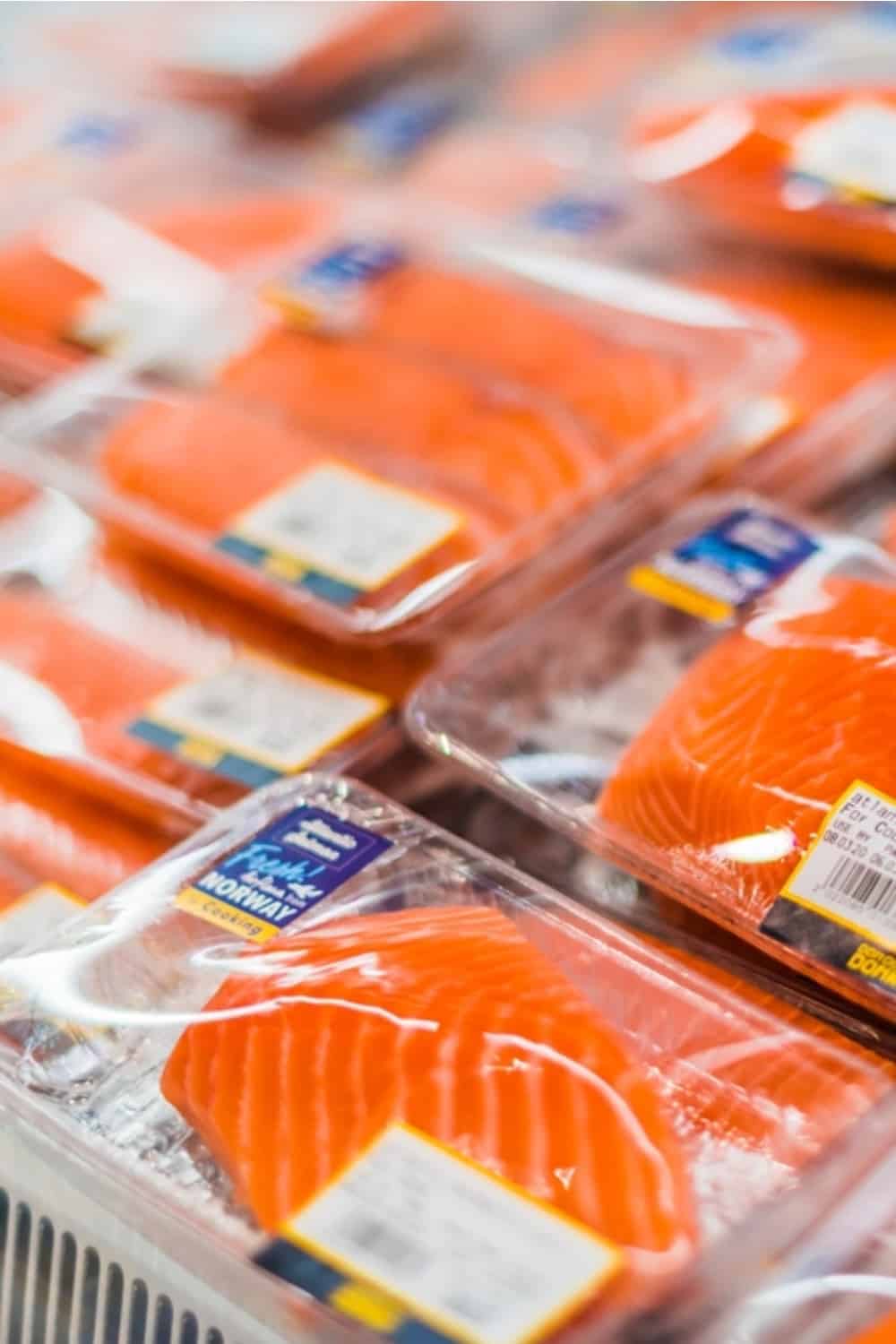 viande de saumon emballée
