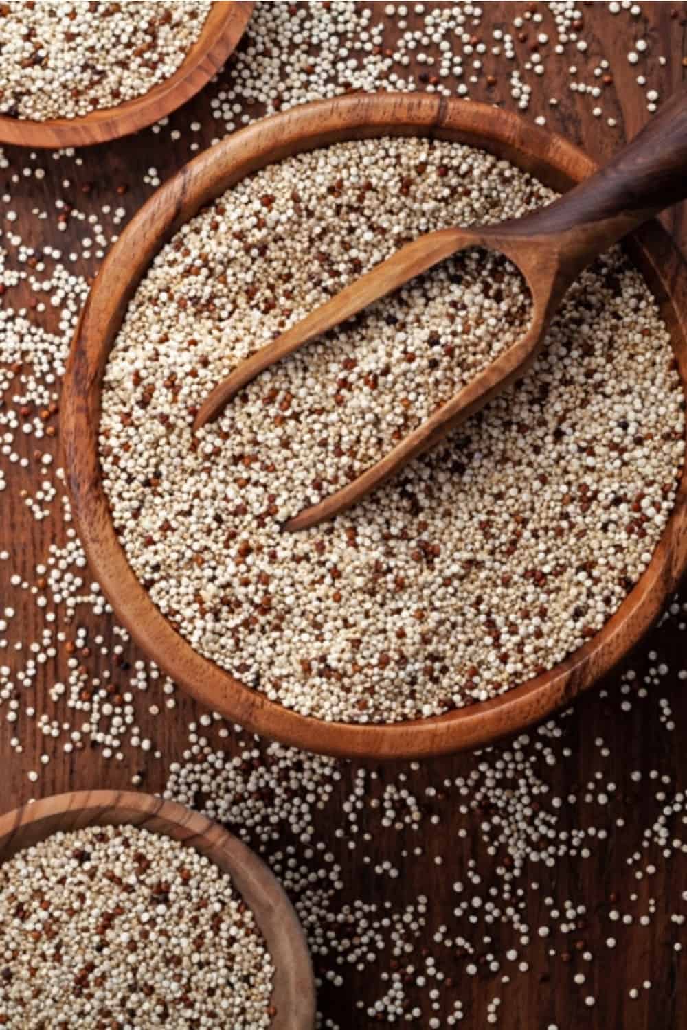 quinoa in a wooden bowl