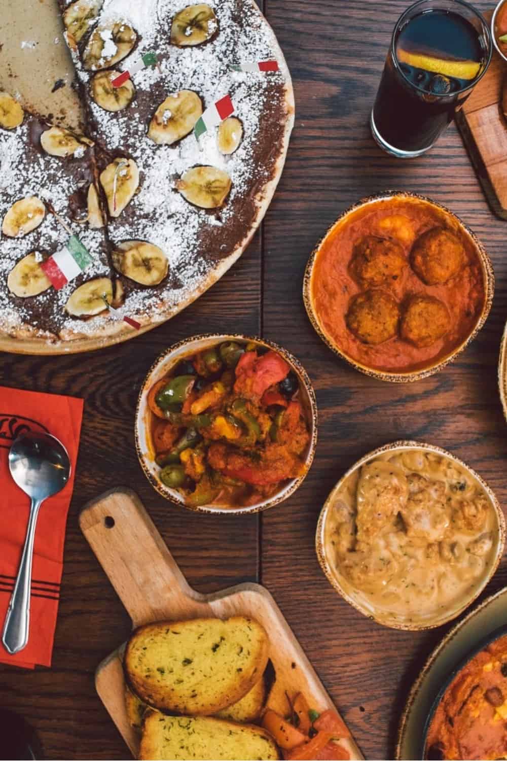 various snacks on the table