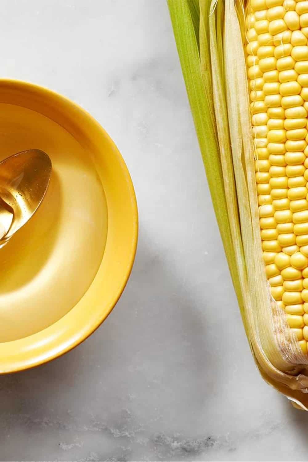 jarabe de maíz en un bol