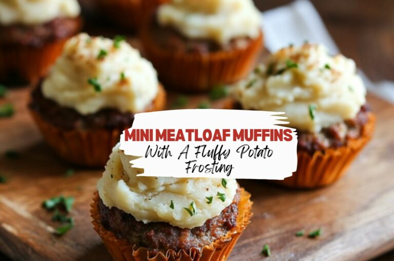 Mini Meatloaf Muffins With A mashed Potato Frosting