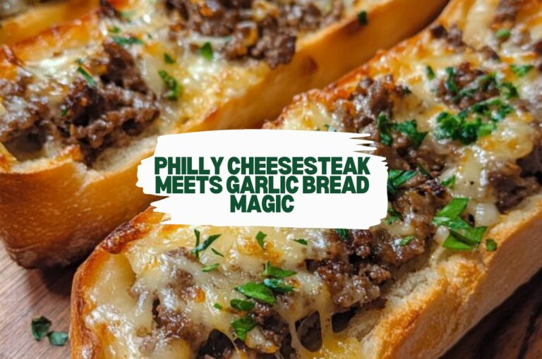 French Garlic Philly Cheesesteak Bread