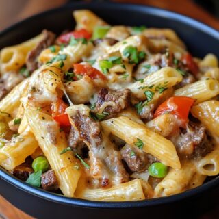 The Ultimate Cheesy Philly Steak Pasta You’ll Crave