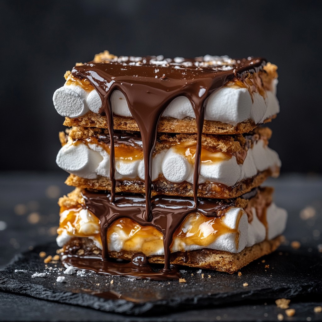 Butterfinger Caramel Crunch Bars one on another