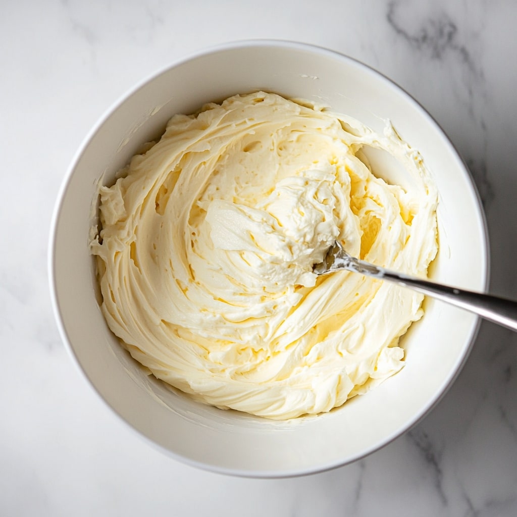 Cream Cheese Mixture In A White Bowl