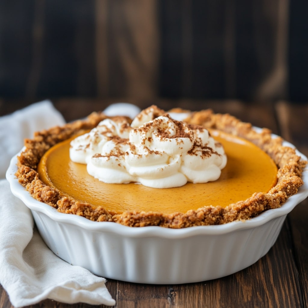 Freshly Baked Pumpkin Cheesecake Pie