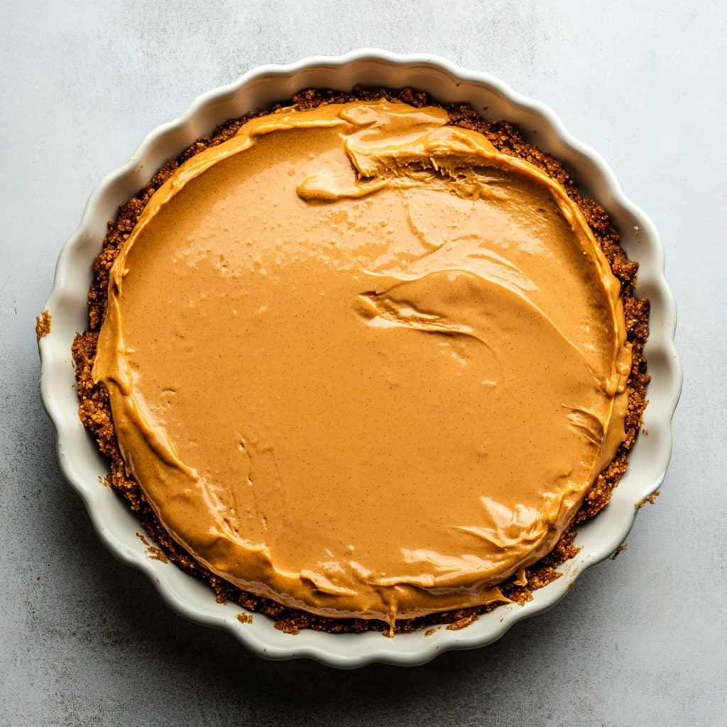 Pumpkin Cheesecake Pie Ready For Baking
