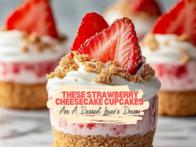 Strawberry Cheesecake Cupcakes Freshly Served