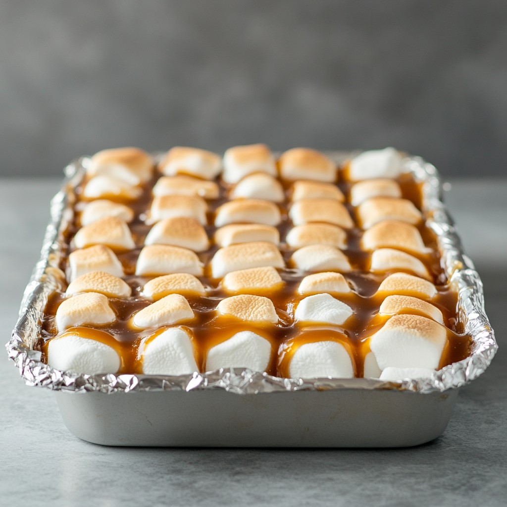Marshmallows topped with caramel