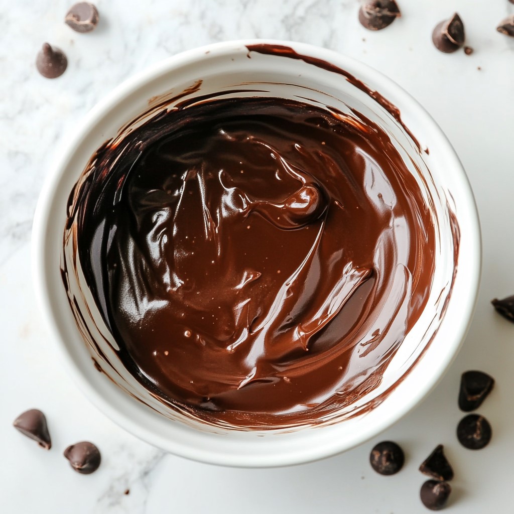 Melted chocolate bowl