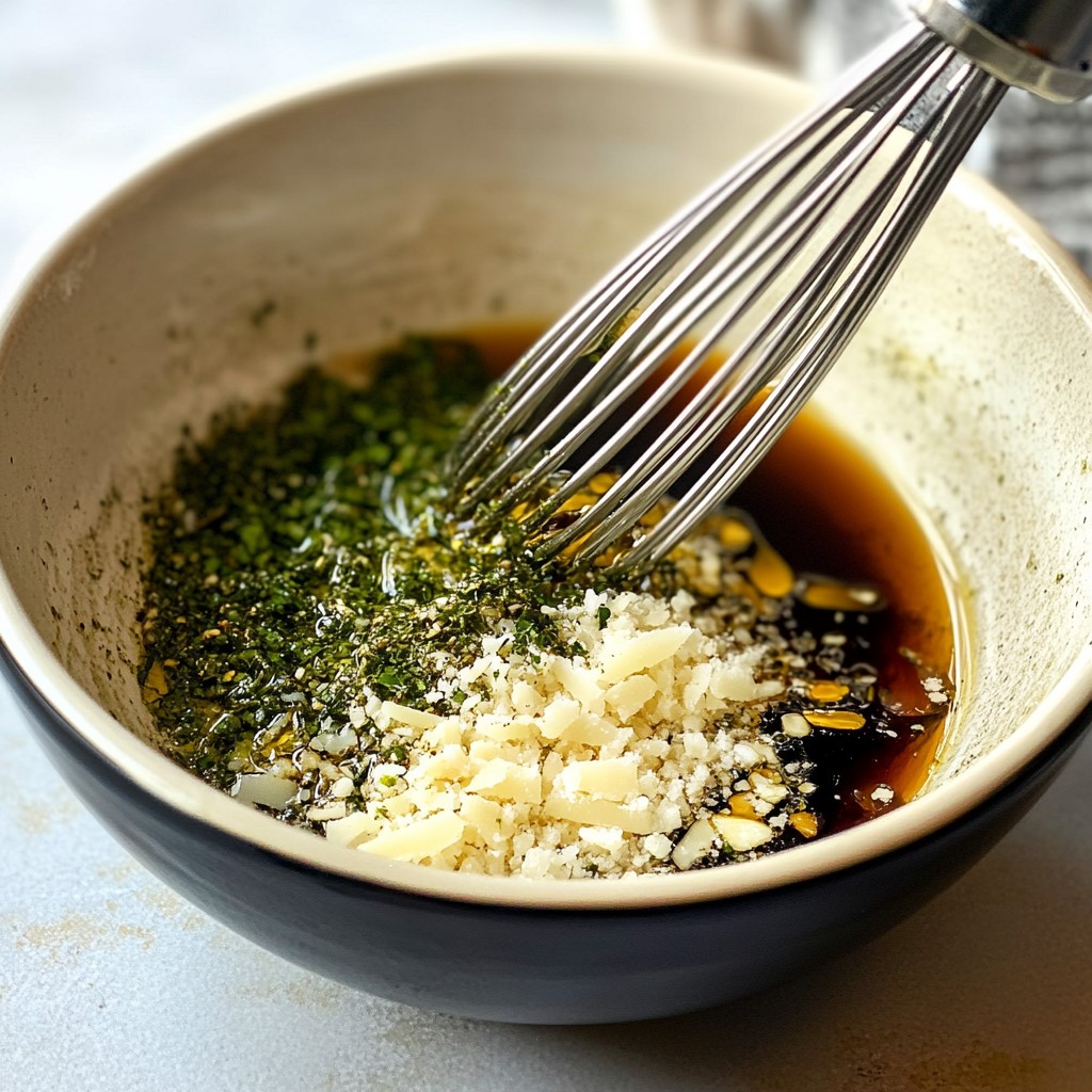 Ingredients for the antipasto pasta salad dressing