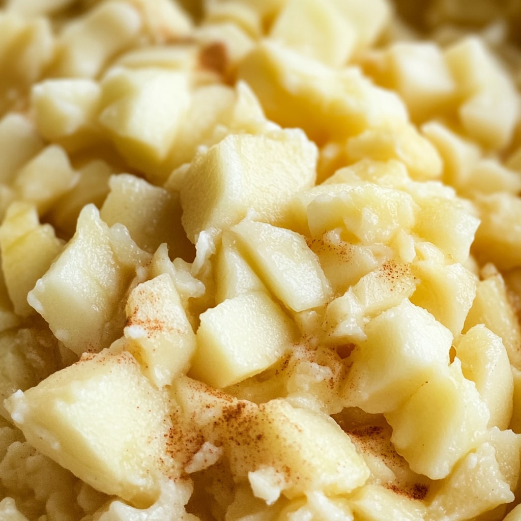 Diced Apples Added Into The Batter
