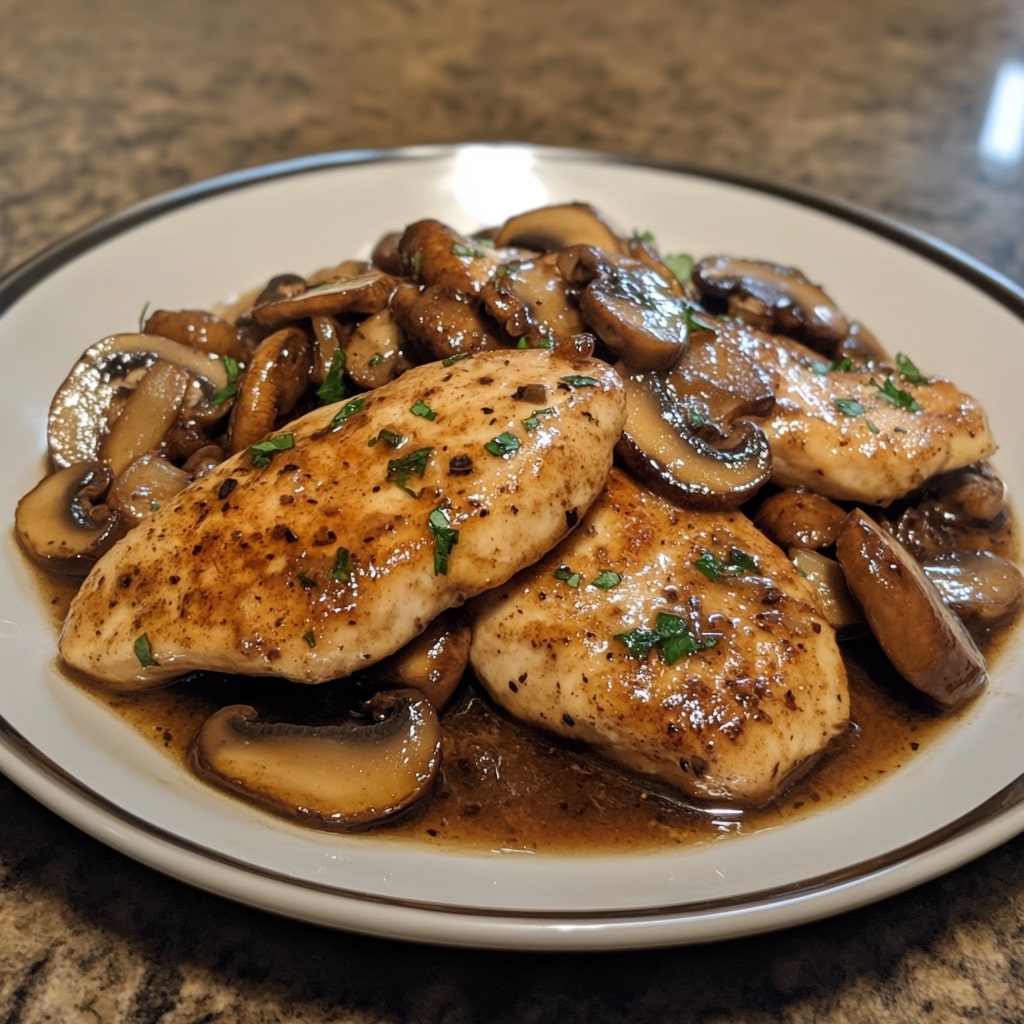 Freshly Served Chicken Marsala