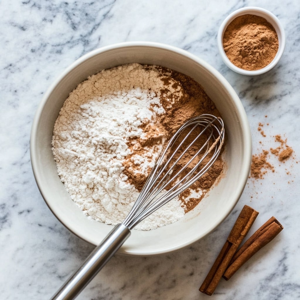 Mixture Of Flour, Baking Soda, Cinnamon, And Salt