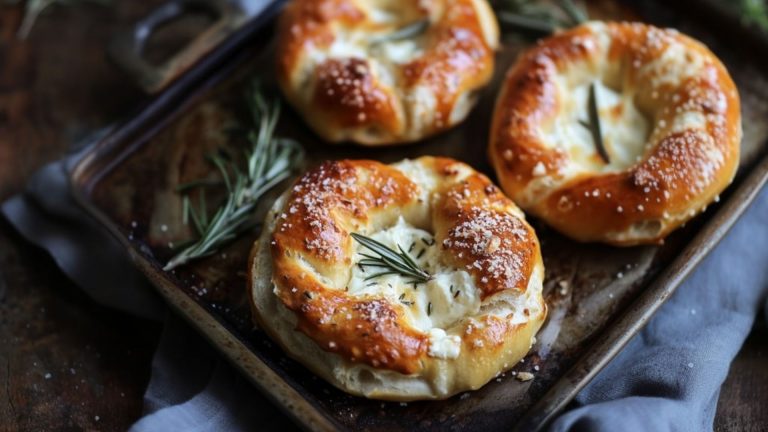 Mozzarella Stuffed Rosemary Parmesan Soft Pretzels Ready To Eat