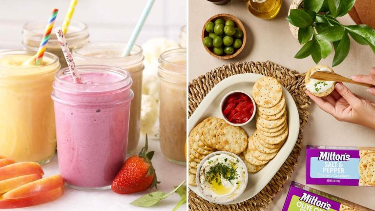 Smoothies and crackers