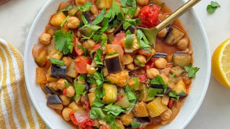 Eggplant and chickpea stew
