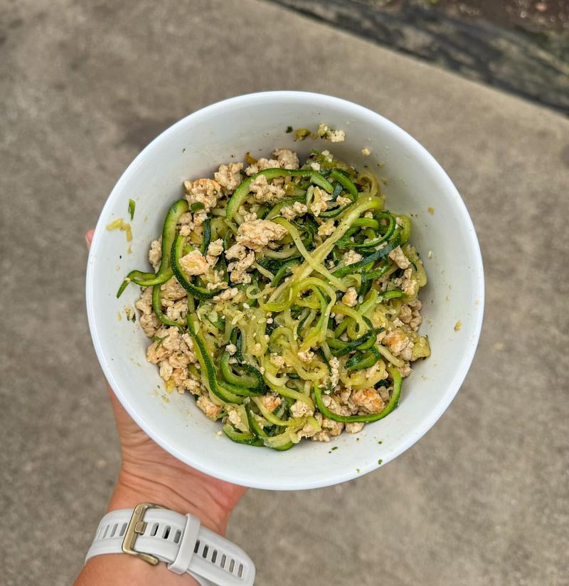 Zucchini Noodle Scramble