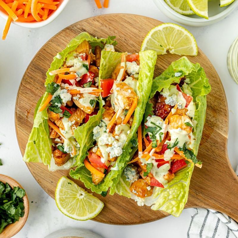 Barbecue Chicken Lettuce Wraps