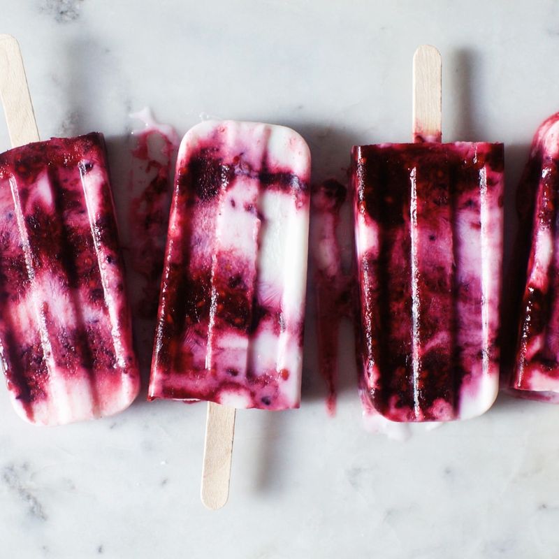 Berry Yogurt Popsicles