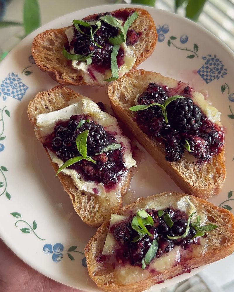 Berry and Brie Crostini