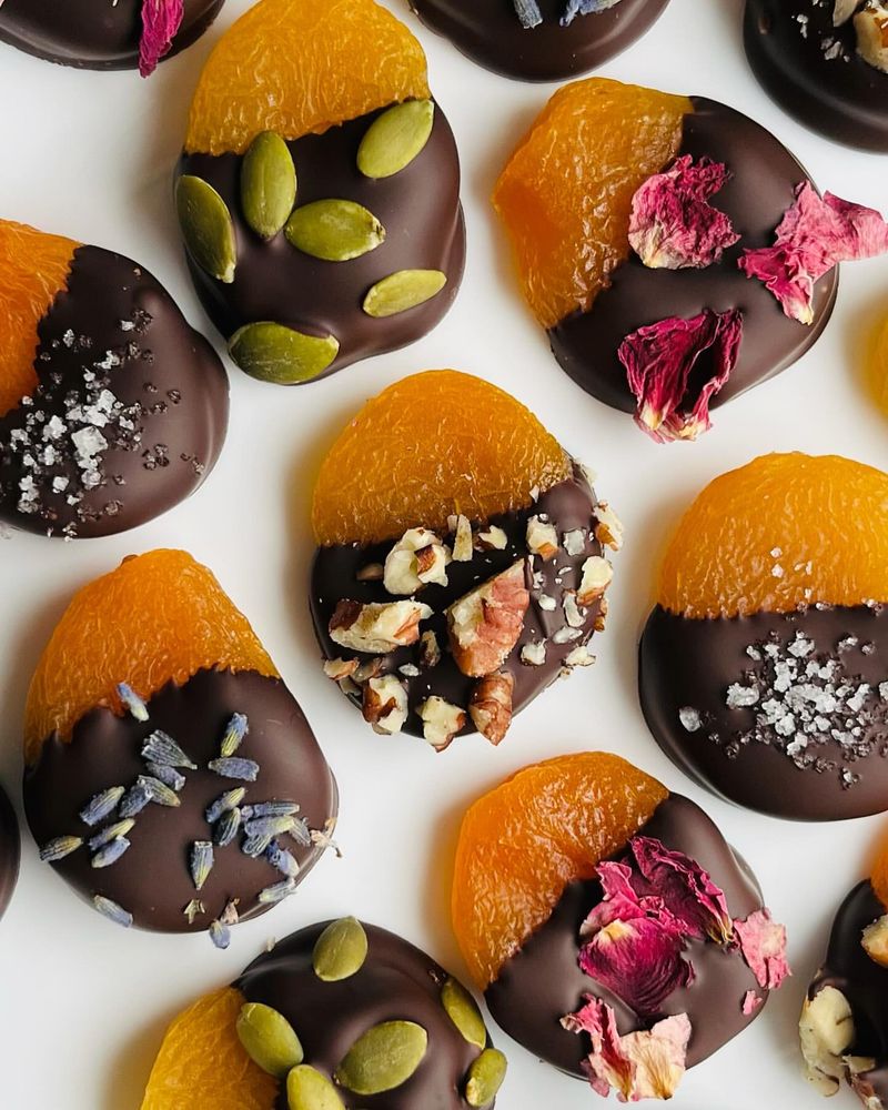 Dark Chocolate Dipped Apricots