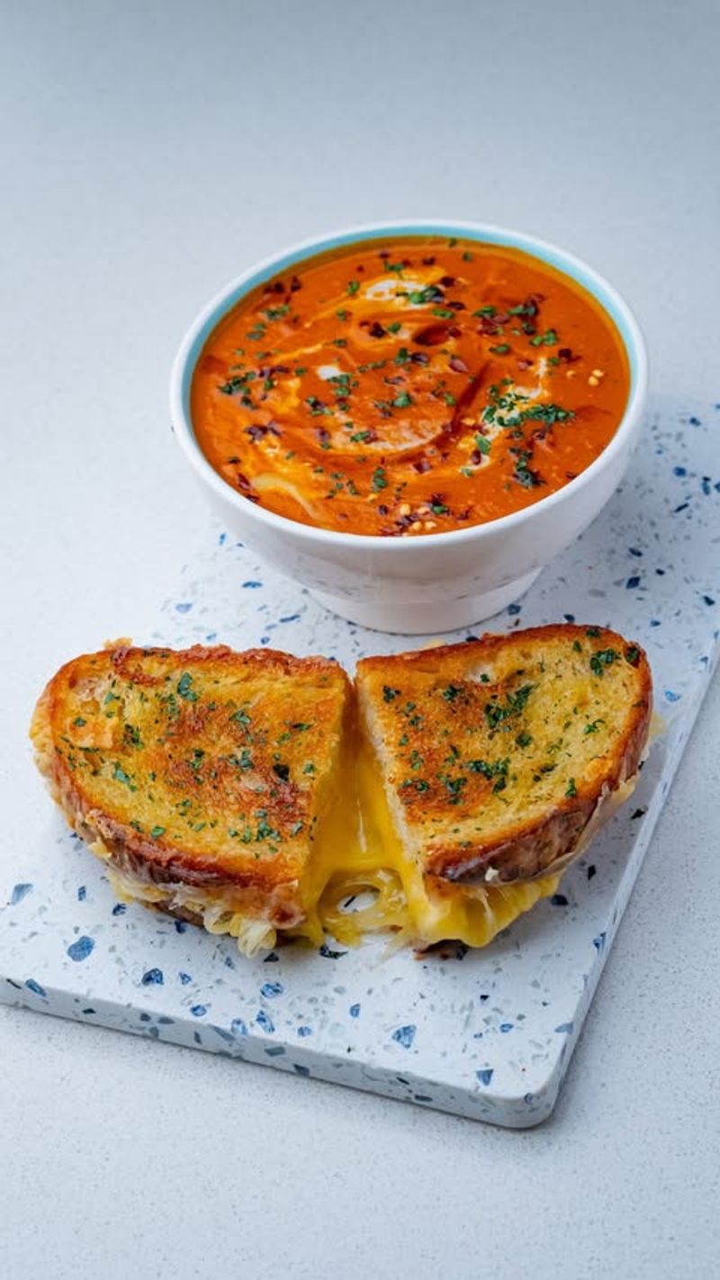 Garlic Herb Grilled Cheese
