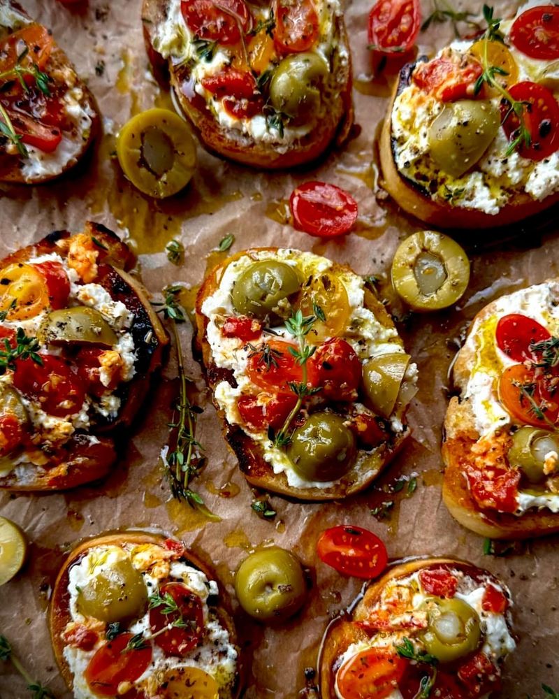 Herb-Infused Goat Cheese Crostini