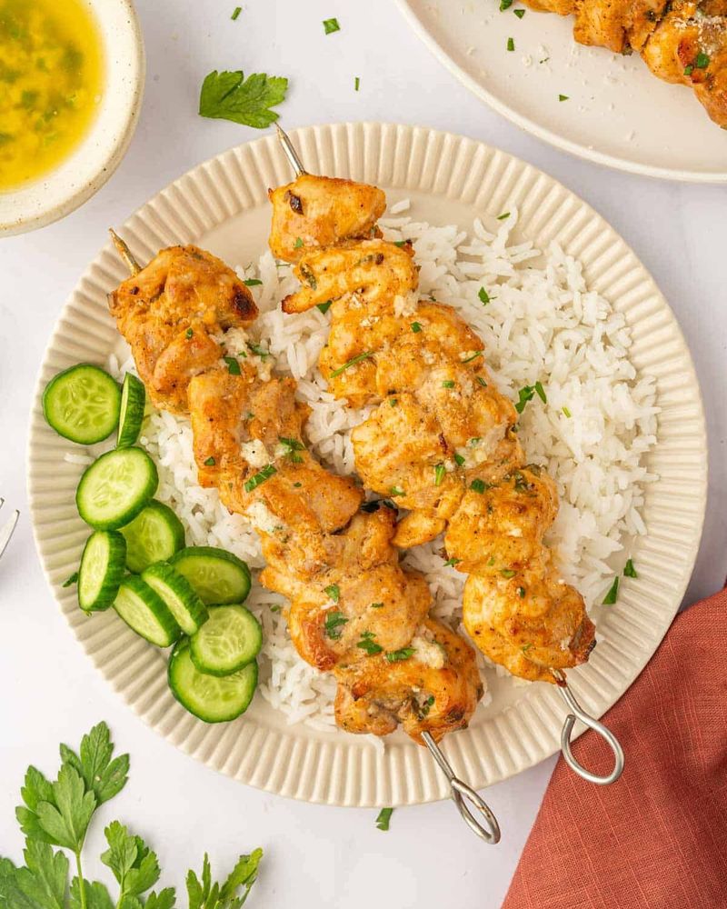 Honey Mustard Glazed Chicken Skewers