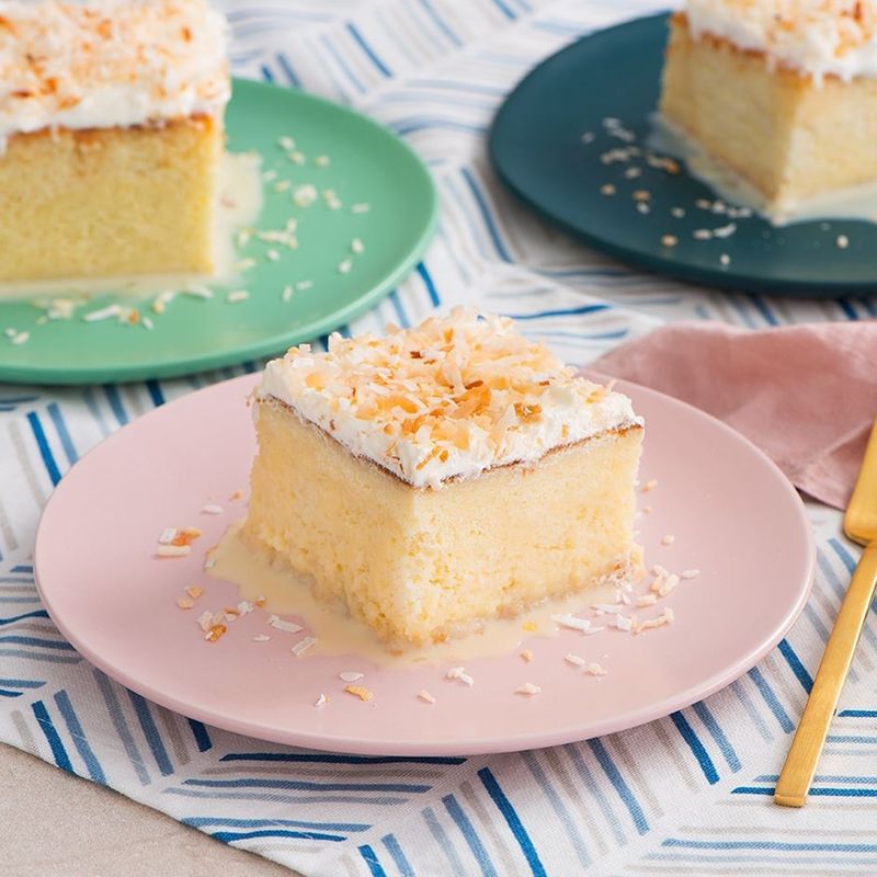 Mini Coconut Tres Leches Cakes
