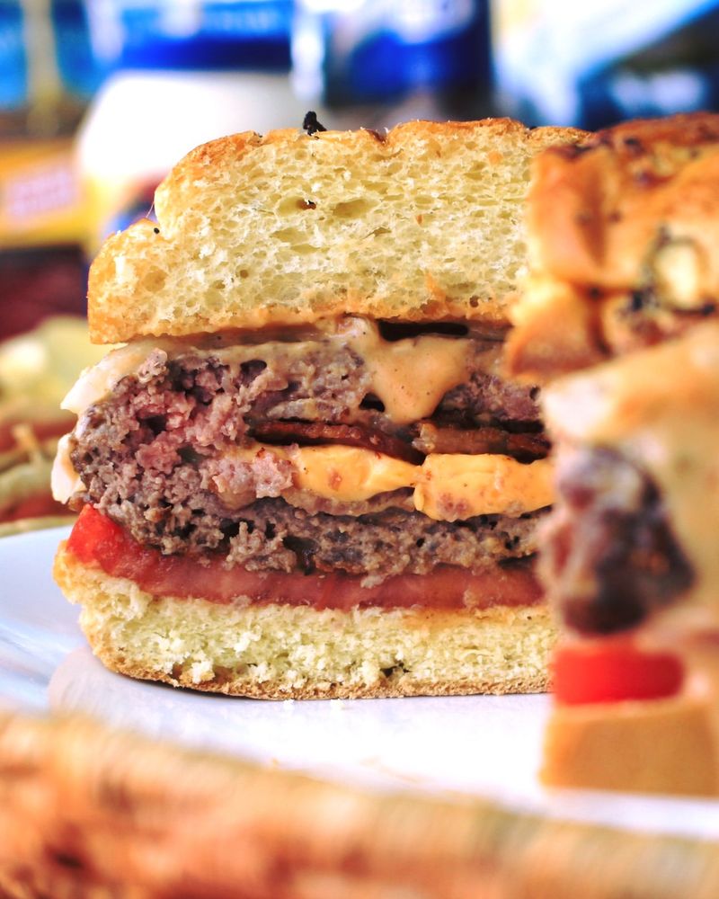 Missouri: Bacon Cheddar Stuffed Burgers