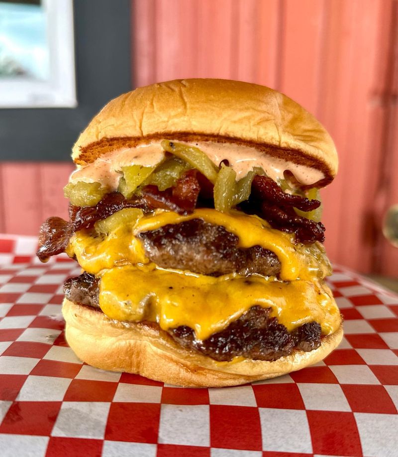 New Mexico: Bacon Green Chile Cheeseburger
