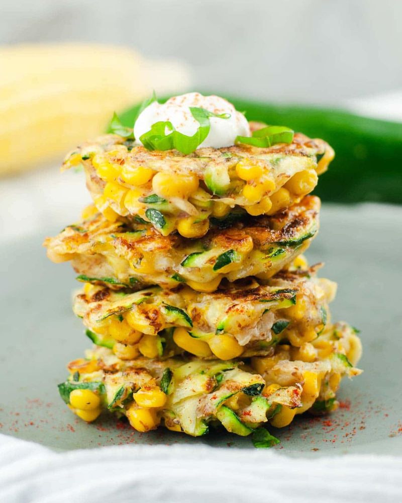 Corn and Zucchini Fritters