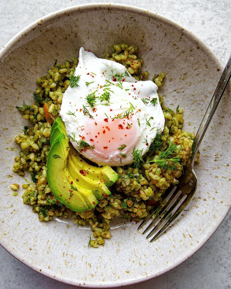 Pesto Egg and Veggie Bowl
