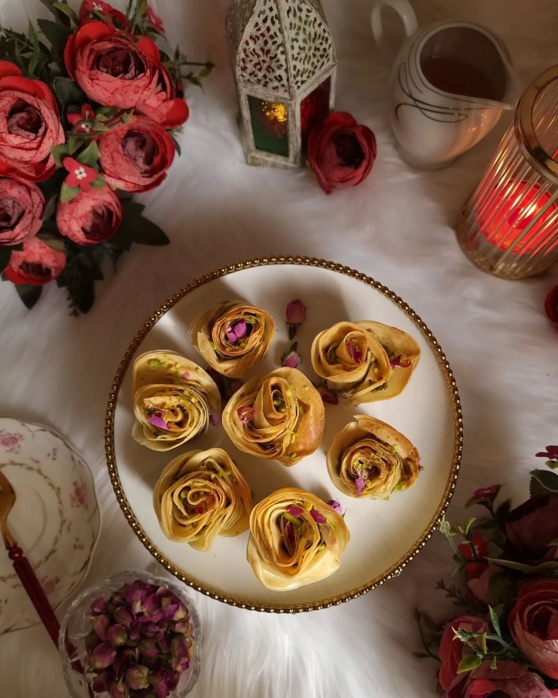 Pistachio Rose Baklava
