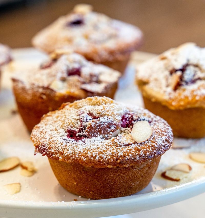 Raspberry Almond Financiers