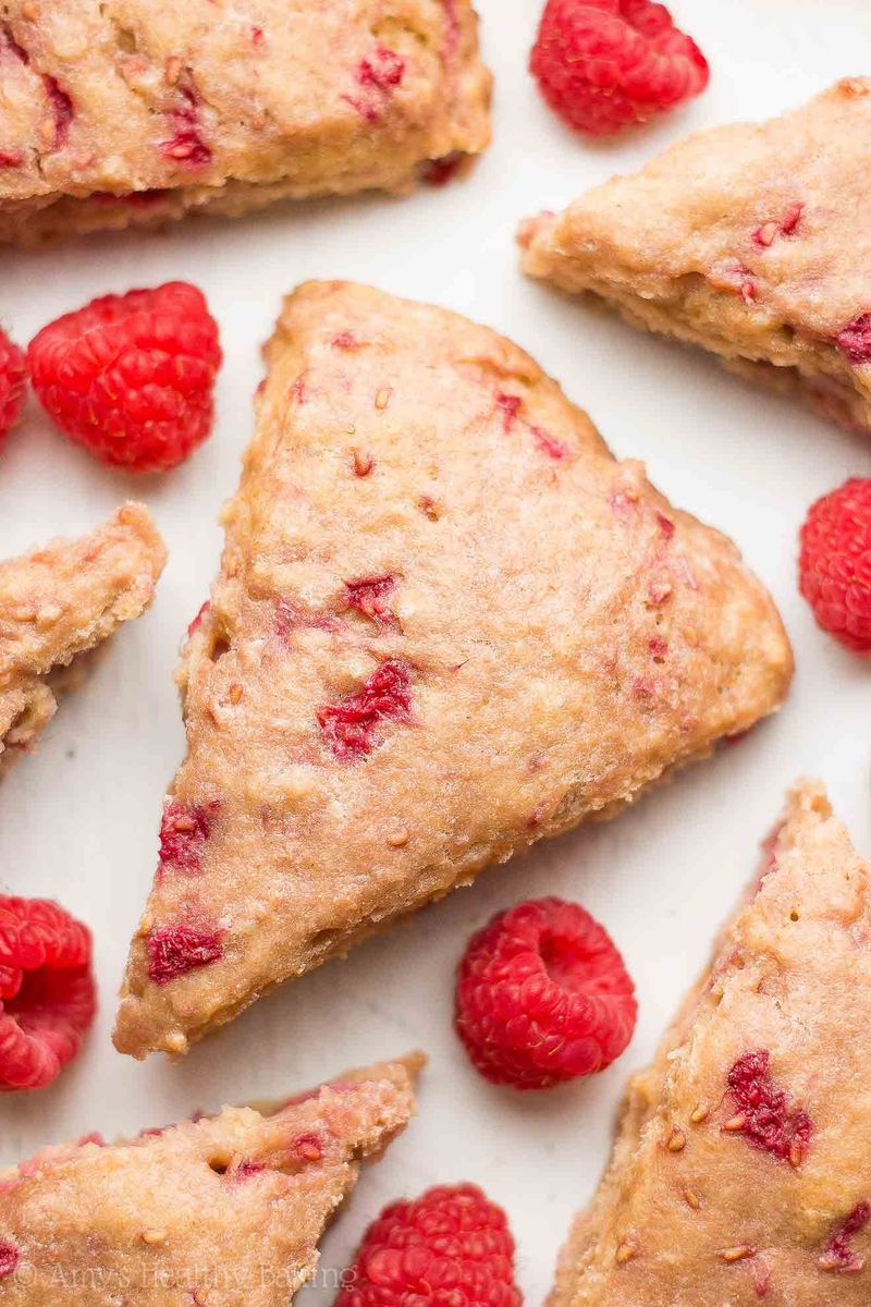 Raspberry Almond Scones