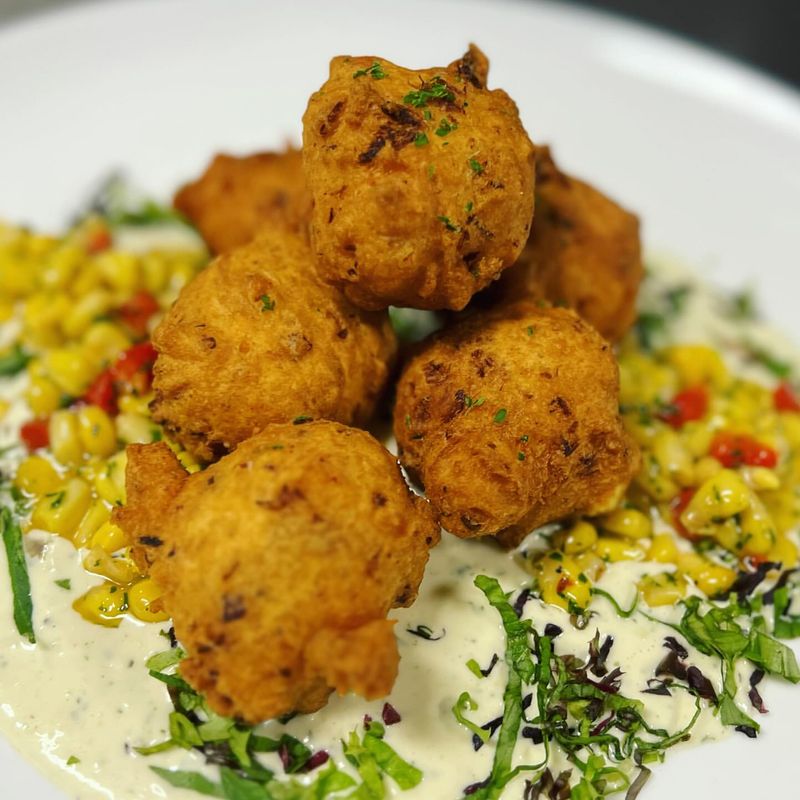 Rhode Island: Bacon Clam Cakes